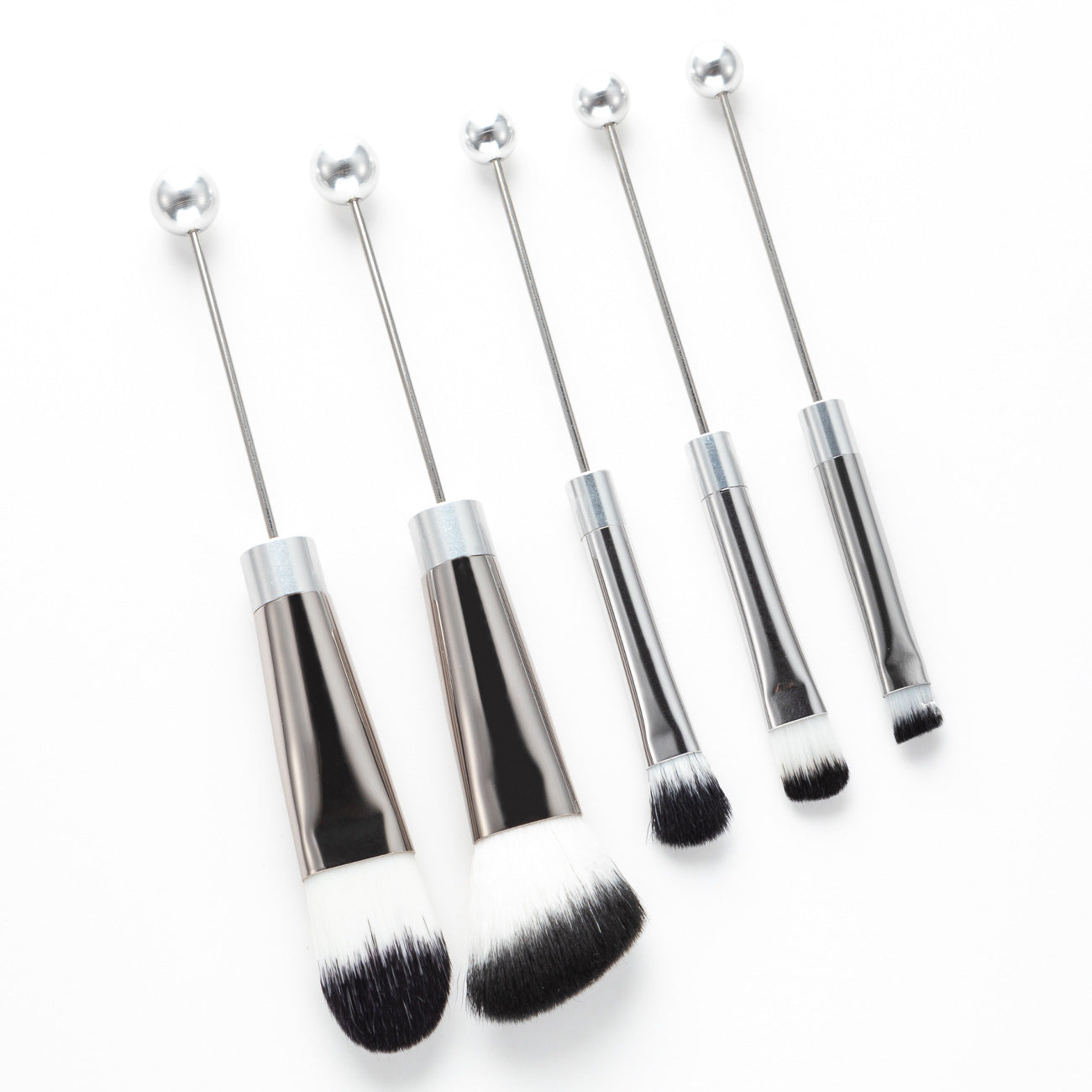 A12 DIY beadable metal handle makeup brush set