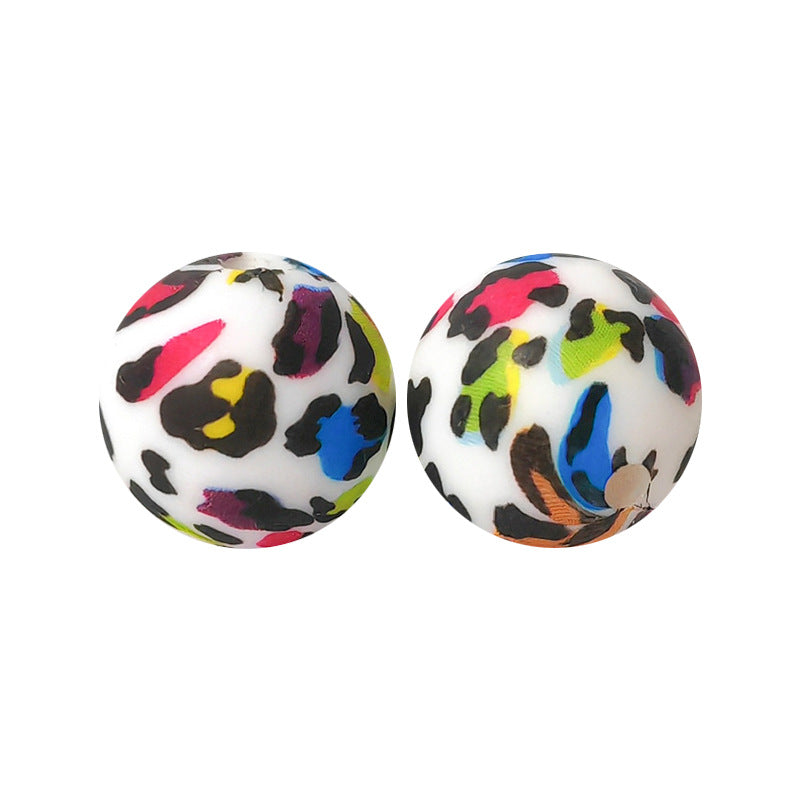 15mm Mixed Silicone Round Beads