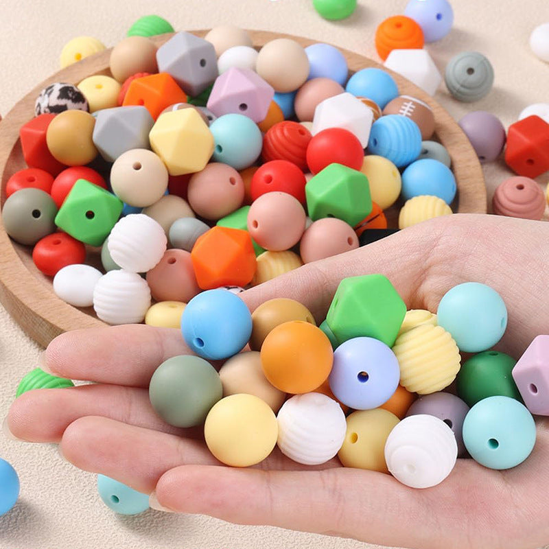 15mm Mixed Silicone Round Beads