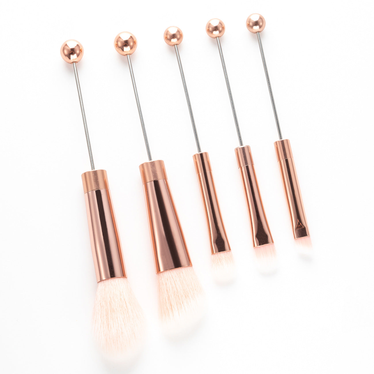 A12 DIY beadable metal handle makeup brush set