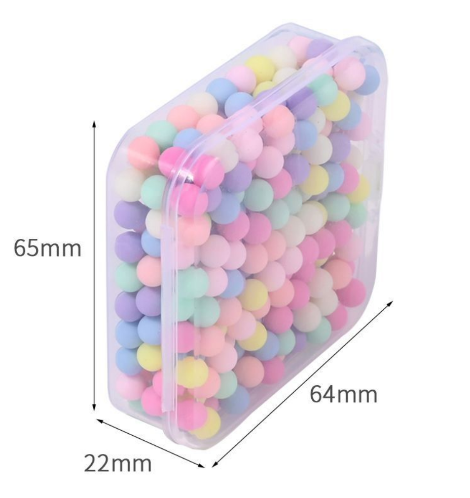 C01 Cream phone case DIY material macaron color non-porous round beads