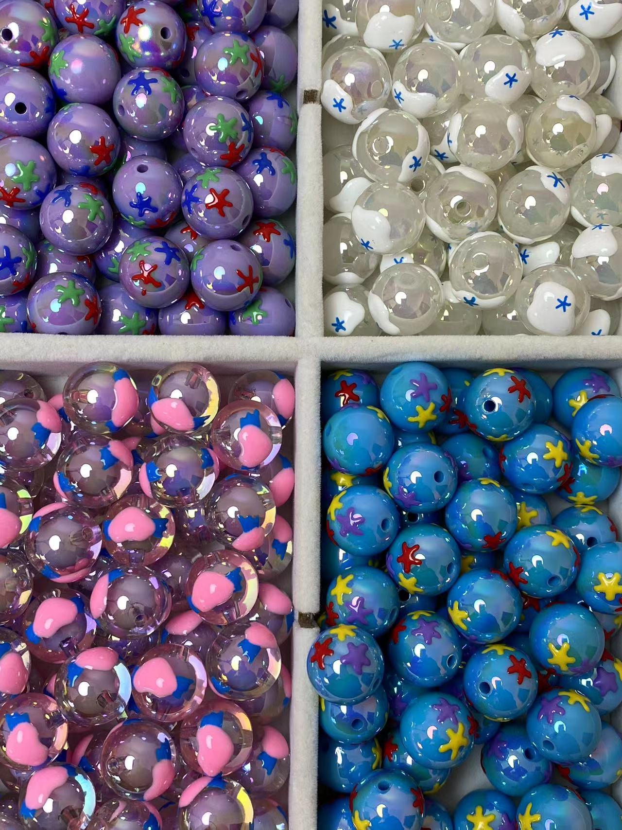 A04 【 HOT SALE】Mix Handmade painting Beads ( Live Packing )