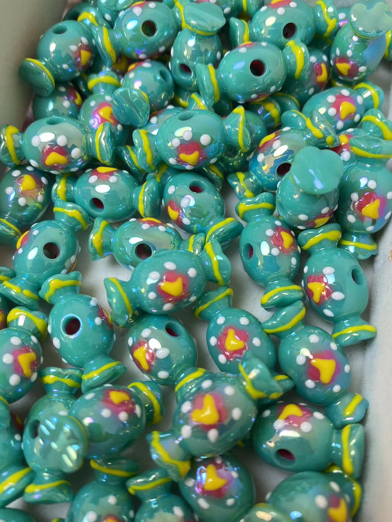 A04 【 HOT SALE】Mix Handmade painting Beads ( Live Packing )